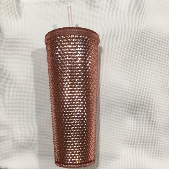 NEW STARBUCKS rose gold tumbler 24 oz. RARE - Picture 2 of 4